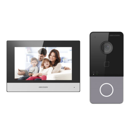 Comprar Hikvision HIK-380 DS-KIS603-P Kit de videoportero IP HIKVISION compuesto por:. 1x videoportero IP HIK-328 (DS-KV6113-WPE1). 1x monitor IP HIK-174 (DS-KH6320-WTE1)
