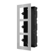 Hikvision HIK-396 DS-KD-ACF3/S Marco HIKVISION para 3 módulos de videoportero. Se adapta al montaje empotrado de tres módulos. C