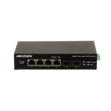 Hikvision HIK-688 DS-3T0506HP-E/HS Switch PoE no gestionable HIKVISION. 4 puertos PoE Gigabit. 2 puertos SFP Gigabit. Entrega Po
