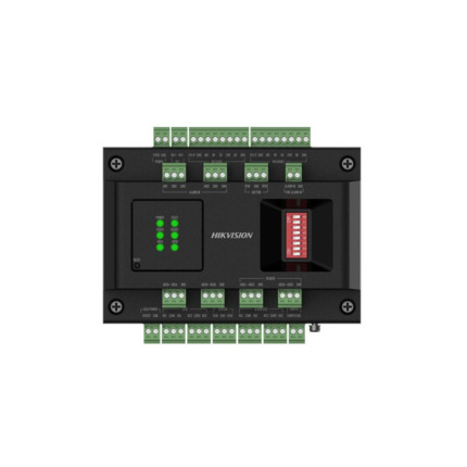 Comprar Hikvision HIK-721 DS-K2M002X(O-STD) Módulo de expansión de puertas HIKVISION. Soporta el control de 2 puertas. Para 4 lectores RS485 (OSDP) o 2 lectores Wiegand. 4 entradas / 2 salidas de alarma. Se instala con carril guía