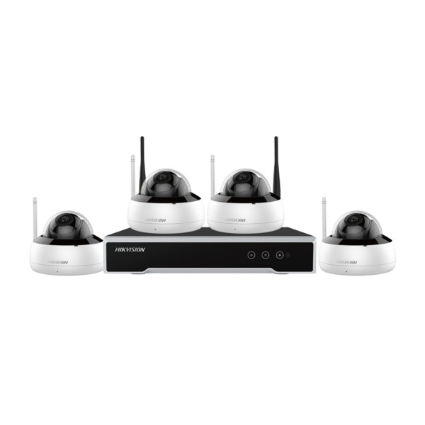 Hikvision HIK-726 NK42W1H-1T(WD)(B) Kit domo WiFi compuesto por:. 1x NVR WiFi de 4 canales con decodificación de hasta 2 canales