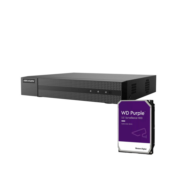 HIKVISION Hiwatch HIK-776-2TB HWN-4108MH(STD)(D)-2TB NVR de 8 canales 8MP Serie HiWatchT de HIKVISION®. Formato H.265+, H.264+.