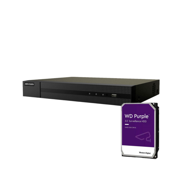 HIKVISION Hiwatch HIK-99N-1TB HWN-2104MH-4P(C)-1TB NVR IP de 4 canales Serie HiWatchT de HIKVISION®. Formato de compresión H.265