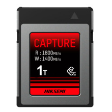 HIKVISION HS-CFE-E300STD/1T/CAPTURE/W Tarjeta CFExpress B Hikvision - Capacidad 1 TB - Velocidad R/W: 1800/1400 MB/s - Ciclos E/