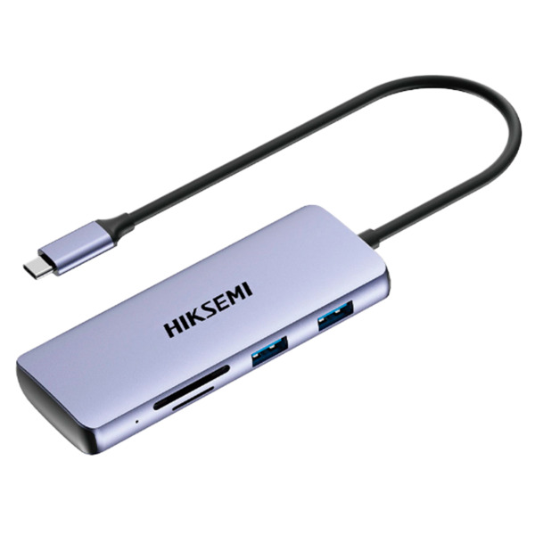 HIKVISION HS-HUB-DS8(STD)/P/3U3/U2/H/S/T Hub USB-C 8 en 1 Hikvision - Admite carga PD 100 W - Transferencia de datos de 5 Gbps -