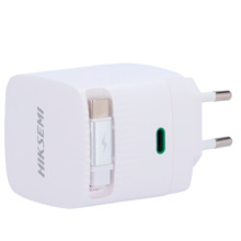 HIKVISION HS-HUB-GaN67(STD)/2C/67W/White/EU Hikvision - Cargador USB - Potencia 67W | Con tecnología GaN - Carga rápida - Salida