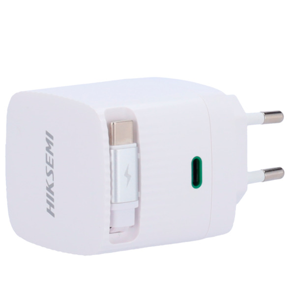 HIKVISION HS-HUB-GaN67STD/2C/67W/White/EU Hikvision - Cargador USB - Potencia 67W | Con tecnología GaN - Carga rápida - Salidas