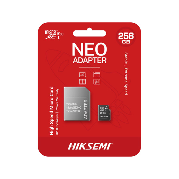 HIKVISION HS-TF-C1STD-256G Tarjeta de memoria con adaptador Hikvision - Capacidad 256 GB - Clase 10  | Velocidad escritura 20MB/ (1)