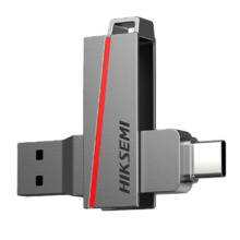 HIKVISION HS-USB-E307CSTD/256G/U3/NEWSEMI/WW Pendrive USB Hikvision - Capacidad 256 GB - Interfaz USB Tipo A/Tipo C 3.2 - Veloci