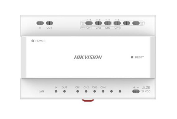 HIKVISION INTERCOM DS-KAD704Y Distribuidor de vídeo/audio de dos hilos Conexión en cascada 4CH TCP/IP RJ45 Hikvision