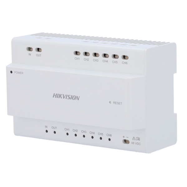 HIKVISION INTERCOM DS-KAD7060EY-S Distribuidor para edificios - 2 hilos HD - 6 grupos de 2 hilos HD - Conecta con DS-KAD7060EY -