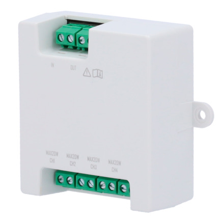 Comprar HIKVISION INTERCOM DS-KAD7061EY Distribuidor para edificios - 4 grupos de 2 hilos HD - Alimenta hasta 4 monitores de 2 hilos HD - Alimentación con DS-KAD706xEY - Conexión de hubs en cascada - Tamaño para caja de mecanismo estándar