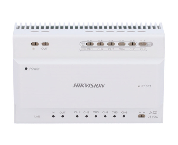 HIKVISION INTERCOM DS-KAD706Y Distribuidor de vídeo/audio de dos hilos a IP Conexión en cascada 6CH TCP/IP RJ45 Hikvision