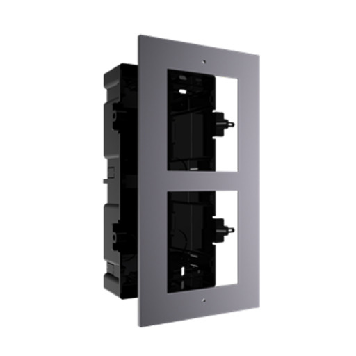 HIKVISION INTERCOM DS-KD-ACF2 Panel frontal y caja de registro encastrada para 2 módulos de videoportero Hikvision