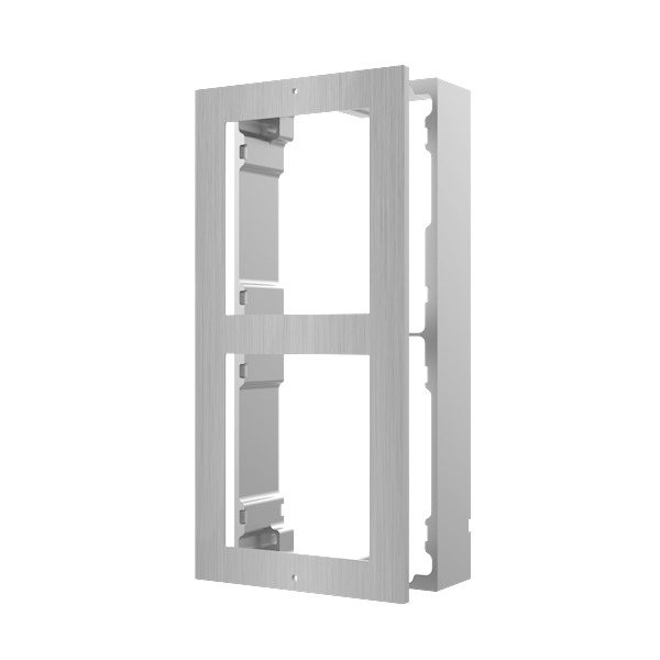 HIKVISION INTERCOM DS-KD-ACW2/S Caja de registro en superficie para 2 módulos de videoportero Hikvision acabado en acero inoxida (1)