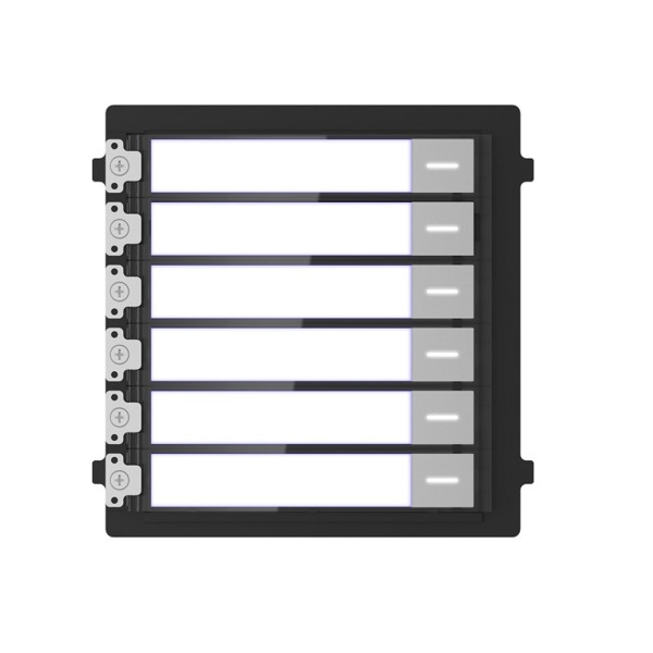 HIKVISION INTERCOM DS-KD-KK Módulo de 6 botones con etiquetas para videoportero modular IP superficie/empotrado Hikvision (1)