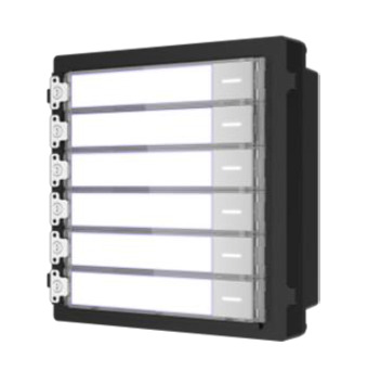 HIKVISION INTERCOM DS-KD-KK Módulo de 6 botones con etiquetas para videoportero modular IP superficie/empotrado Hikvision