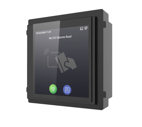 HIKVISION INTERCOM DS-KD-TDM Módulo videoportero Touch&Display 4 en 1 ( Pantalla táctil y tarjeta código, publicidad ) (2)