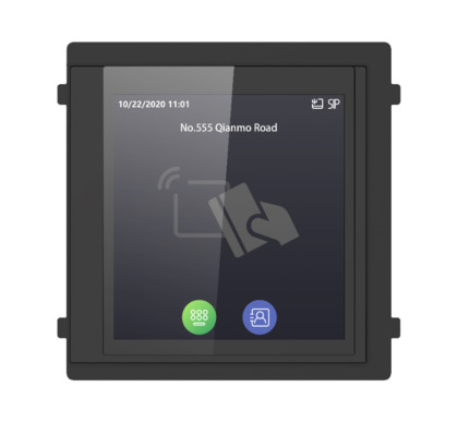 Comprar HIKVISION INTERCOM DS-KD-TDM Módulo videoportero Touch&Display 4 en 1 ( Pantalla táctil y tarjeta código, publicidad )