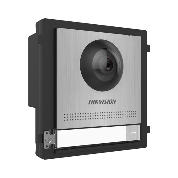 HIKVISION INTERCOM DS-KD8003-IME1(B)/S Unidad exterior con cámara para videoportero IP Hikvision botón de llamada acabado en ace