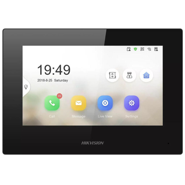 HIKVISION INTERCOM DS-KH6320-LE1(B) Monitor interior Videoportero IP táctil 7" 1024×600 Hikvision