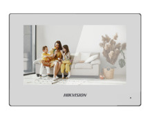 HIKVISION INTERCOM DS-KH6320-WTE1-W Monitor interior Videoportero IP táctil 7" 1024×600 Blanca Wifi 8CH Alarma 2 relé Superficie