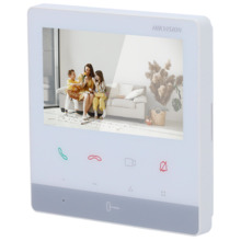 HIKVISION INTERCOM DS-KH7100EY-E2/White Monitor para videoportero - Pantalla TFT de 4.3&quot; - Audio bidireccional | LED de est