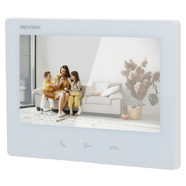 HIKVISION INTERCOM DS-KH7300EY-TE2/White Monitor para videoportero - Pantalla TFT de 7" - Audio bidireccional | LED de esta
