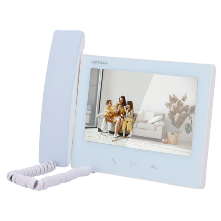 Comprar HIKVISION INTERCOM DS-KH7300EY-THE2/White Monitor para videoportero - Pantalla TFT de 7" - Audio bidireccional | LED de estado - 2 hilos HD | Auricular de mano - Ranura tarjeta microSD hasta 128 GB - Montaje en superficie | Blanco