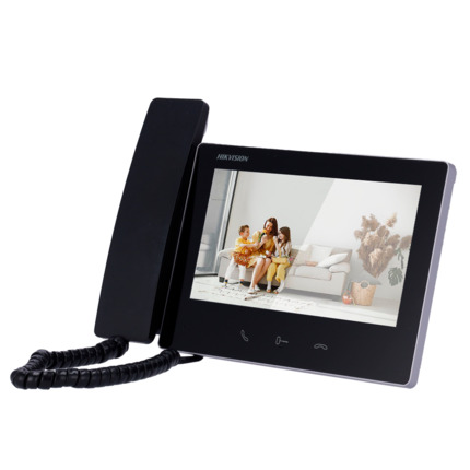 Comprar HIKVISION INTERCOM DS-KH7300EY-WTHE2 Monitor para videoportero - Pantalla TFT de 7" - Audio bidireccional | LED de estado - 2 hilos HD, WiFi | Auricular de mano - Ranura tarjeta microSD hasta 128 GB - Montaje en superficie