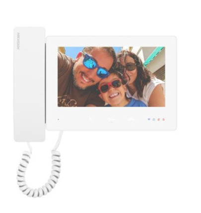 Comprar HIKVISION INTERCOM DS-KH7300EY-WTHE2/White Monitor interior para videoportero 2 hilos HD con auricular de mano Wifi Color Blanco