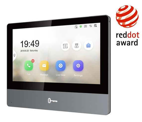 HIKVISION INTERCOM DS-KH8350-WTE1/EU Monitor interior de 7" panel de metal Ethernet + WIFI. POE IP