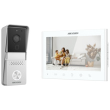 HIKVISION INTERCOM DS-KIS102-P/Surface Kit de videoportero - Tecnología 2 hilos analógico - Placa y monitor | Permite 2 monitore