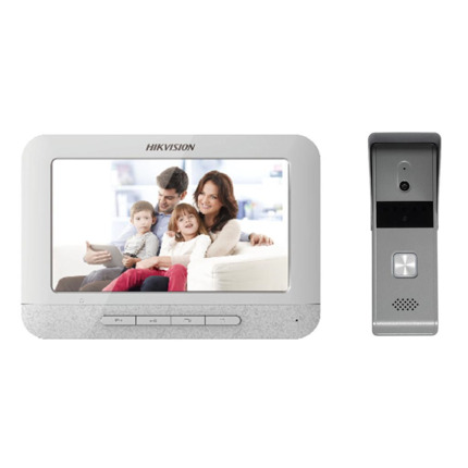 Comprar HIKVISION INTERCOM DS-KIS203T Kit Videoportero Analógico 4 hilos  TFT 7" 800 × 480 / Frente Calle exterior Cámara IP65 Aluminio Hikvision