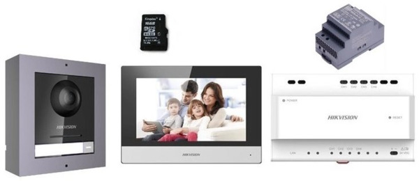 HIKVISION INTERCOM DS-KIS702Y Kit videoportero 2 hilos Placa exterior + Monitor interior + alimentador + distribuidor/convertido (2)
