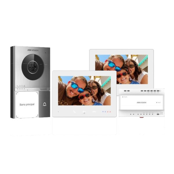 HIKVISION INTERCOM DS-KIS705EY/2Monitors Kit videoportero HD 2 hilos 2 Monitores