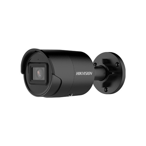 HIKVISION PRO DS-2CD2083G2-IU28BLK Cámara bullet IP 8Mpx, IR 40 m, óptica fija 2.8mm, WDR 120dB, Acusense, micrófono, IP67, 12Vd