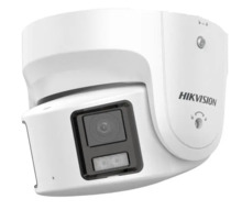 HIKVISION PRO DS-2CD2387G2PLSUSL4M Cámara mini-domo IP 8Mpx, visión panorámica 180º, óptica fija 4mm, luz visible 30m, Colorvu,