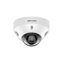 HIKVISION PRO DS-2CD2547G2-LS2.8MM Cámara mini-domo IP 4Mpx, óptica fija 2.8mm, luz visible 30m, ColorVu, H.265+, WDR 130dB, SD,