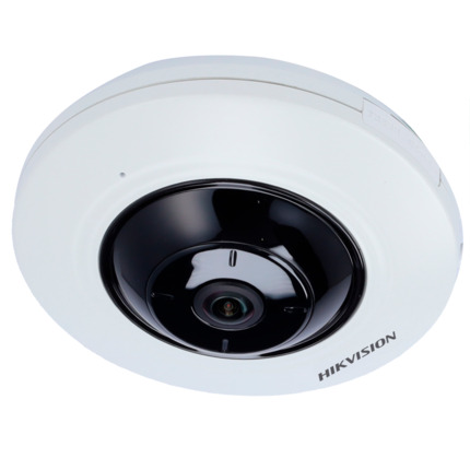 Comprar HIKVISION PRO DS-2CD2955G0-ISU(1.05mm) Hikvision - Cámara IP Fisheye 5 Mpx (2560×1920) - Lente 1.05 mm Fisheye - IR LEDs Alcance 8 m - Micrófono integrado | PoE (IEEE802.3af)  - Alarma | Audio | Apta para interior