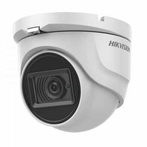 Hikvision Pro DS-2CE76H8T-ITMF 2.8 Mini-domo HD-TVI, AHD, HD-CVI y analógica, 5Mpx, EXIR 30 m, óptica fija, WDR 120dB, IP67, 12V