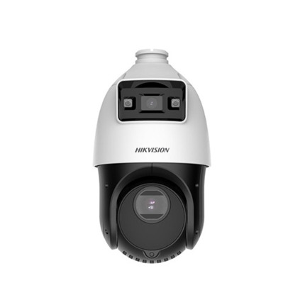 Comprar DS-2SE4C425MWG-E14F0 Cámara Domo Tandem PTZ IP 4Mpx Zoomx25 + Pano 2.8mm (100º), IR 100m + Luz Blanca 30m, WDR, IA Autotracking, SD, E/S alarm/audio, IP66, 12Vdc/PoE+.