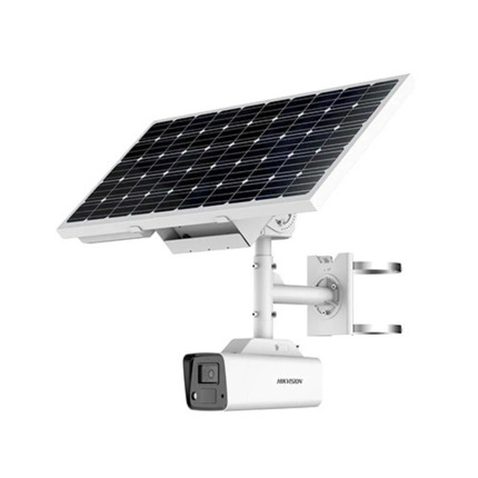 Comprar DS-2XS2T47G1-LDH4G-4 Kit Cámara bullet IP 4Mpx con panel solar, luz blanca 30m, óptica fija 4mm, GSM 4G, PIR 15m, ColorVu, WDR 120dB, micrófono inc.,IP67,batería incluida