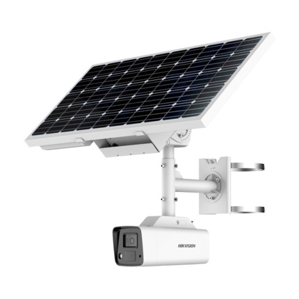 Comprar HIKVISION PRO DS-2XS2T47G1-LDH/4G/C18S40(4mm) Cámara IP Solar Bullet 4G - Resolución 4 Mpx (2560x1440) - Lente 4 mm | ColorVu: imagen a color 24 horas - Incluye panel fotovoltaico para uso autónomo - 2 baterías de litio 8.4 Ah - Impermeable IP67