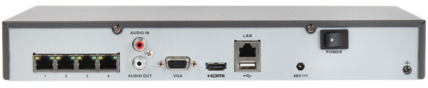 HIKVISION PRO DS-7604NI-K1/4P(C)/alarm Grabador NVR IP 4CH 1U 4K 4PoE Alarma E/S Audio 1HDD Motion Detection 2.0 Hikvision (1)