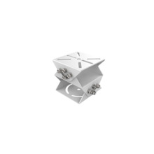 HIKVISION SOLUTIONS DS-1232ZJ-T-BJH Junta PT de acero inoxidable anticorrosión de color blanco, medidas: 100 mm × 100 mm × 92.5