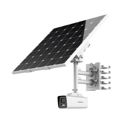 Comprar DS-2XS6A46G1PIZS-832 Kit Cámara bullet IP 4Mpx LPR con panel solar 80W y baterías, óptica moto. 8-32 mm, IR 50m, WDR, Acusense, SD, GSM 4G, E/S alarm/audio, Wiegand, IP66.