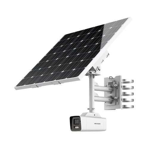 Hikvision Solutions DS-2XS6A46G1PIZS-832 Kit Cámara bullet IP 4Mpx LPR con panel solar 80W y baterías, óptica moto. 8-32 mm, IR