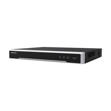 Comprar DS-7616NI-M2 NVR de 16ch, cámaras hasta 32Mpx, 256Mbps, H.265+, IA, 2HDD (Max 16TB n.i.), 4E/1S alarma + ADAM, 1xVGA/1xHDMI (8K), 2x RJ45 Gb. 12Vdc. Rack 1U. SOL