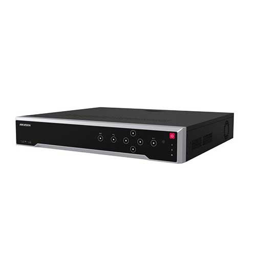 HIKVISION SOLUTIONS DS-7764NI-M4 NVR de 64ch, cámaras de hasta 32Mpx, 400Mbps, 4 HDD 16TB (n.i.), LPR, POS, mapa calor, E/S alar